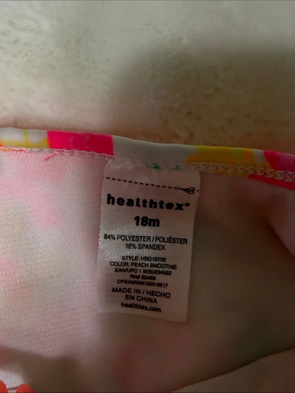 healthtex Neon Pink Floral & Flamingo Ruffle One-Piece Swimsuit
